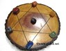Picture of Engrave Pentagram Wooden Disc with Chakra tumble, Picture 1