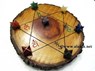 Picture of Engrave Sanskrit Wooden Disc with chakra Merkaba Star Set, Picture 1