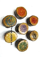 Picture of Chakra Engrave Colourful Wooden set