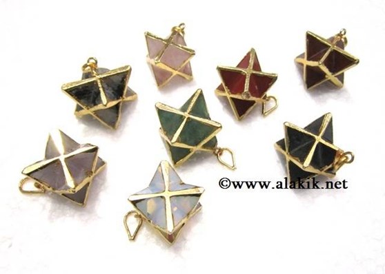 Picture of Mix Electroplated Merkaba Star Pendants