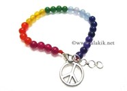 Picture of Chakra Beaded Anklet with YinYang Charm