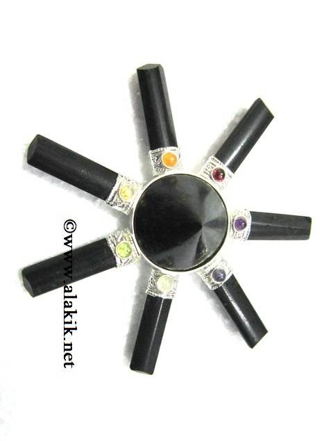 Picture of Full Black Tourmaline Energy Generator with Chakra Cabs