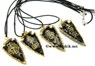 Picture of Black Obsidian Electroplated USAI Arrowhead Pendant Set, Picture 1