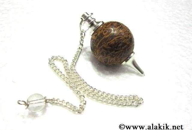Picture of Calligraphy Stone Silver Ball Pendulum
