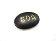 Picture of Black Agate GOD Pocket Stone