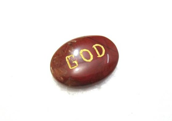 Picture of Red Jasper GOD Pocket Stone