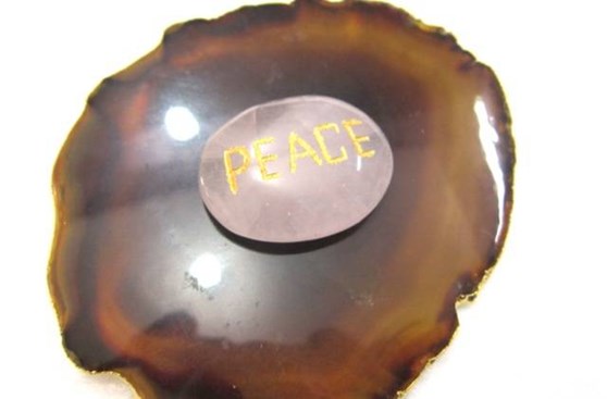 Picture of Rose Quartz PEACE Pocket Stone