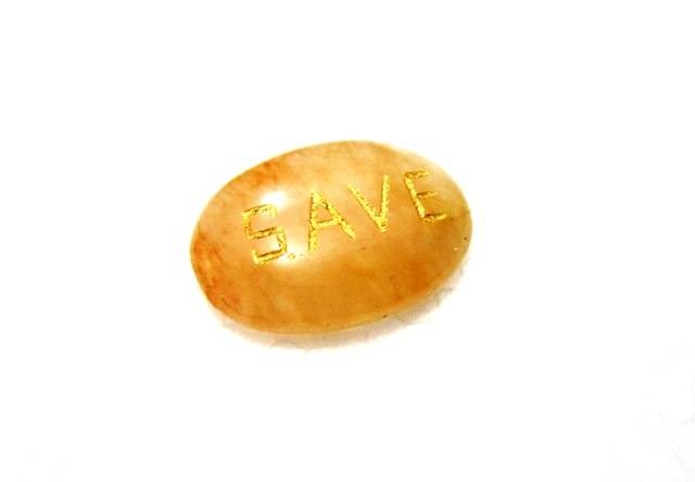 Picture of Yellow Jade SAVE Pocket Stone