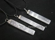 Picture of Selenite Silver Eletropated Pendant with cord