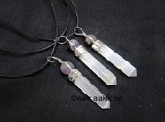 Picture of Selenite Amethyst 2pc Cap pencil with cord