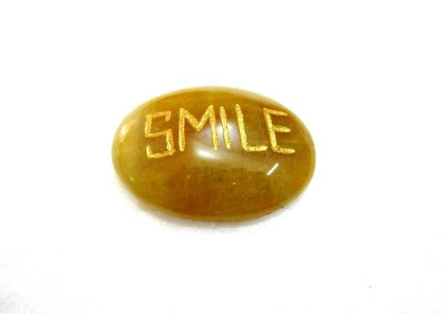 Picture of Yellow Jade SMILE Pocket Stone