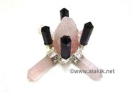 Picture of Raw Rose Quartz Enviornment Cleaner with Amethyst Pencils