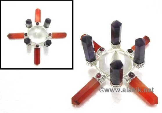 Picture of Red Cornelian Amethyst with Crystal Quartz antena Enviornment Generator