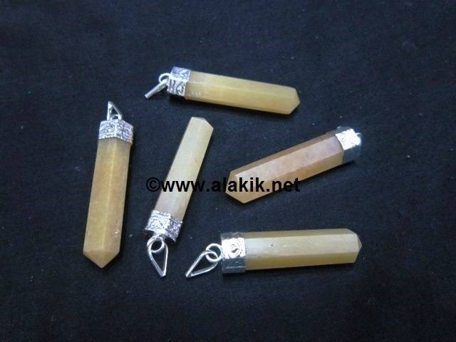 Picture of Yellow Jade Cap Pencil Pendant