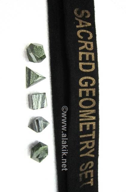 Picture of Chrysotile 5pcs Geometry set with Velvet purse