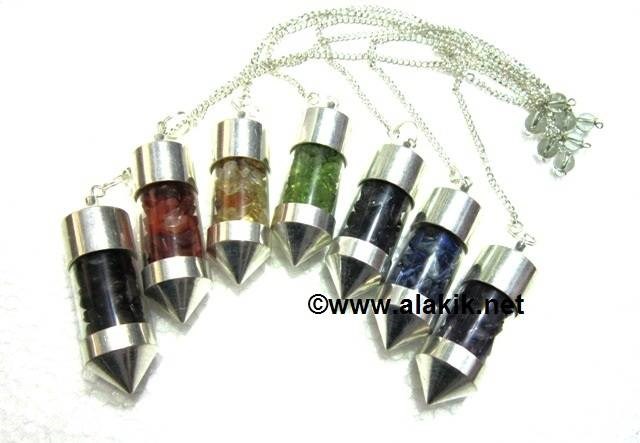 Picture of Chakra Glass Chamber Pendulum Set