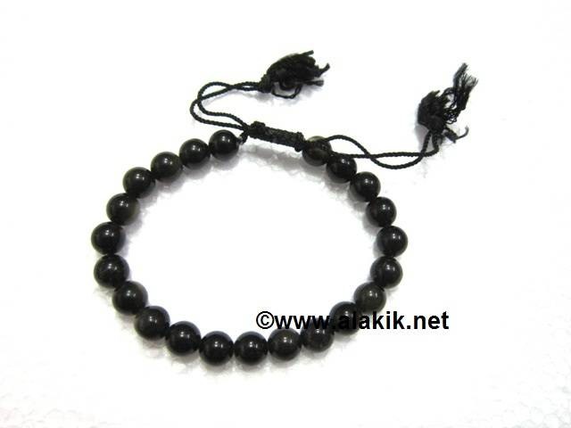 Picture of Black Obsidian D String Bracelet