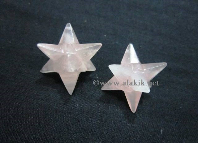 Picture of Rose Quartz 14 point Merkaba star