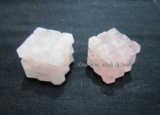 Picture of Rose Quartz 54 pyramid Cube