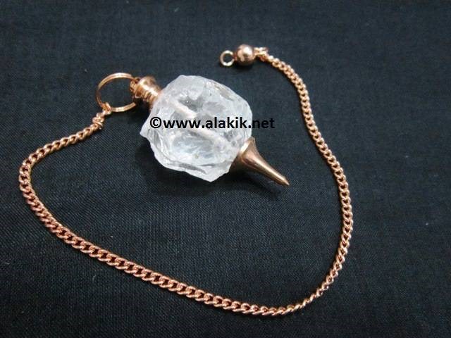 Picture of Raw Crystal Quartz Copper Plated Ball Pendulum