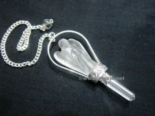 Picture of Crystal Quartz Basket Angel Pendulum