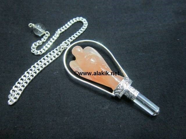 Picture of Orange Jade Basket Angel Pendulum