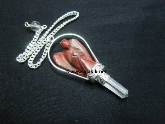 Picture of Red Jasper Basket Angel Pendulum