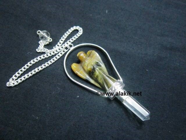 Picture of Tiger Eye Basket Angel Pendulum