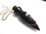 Picture of Rose Wood cone pot pendulum with chakra chips, Picture 1