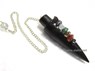 Picture of Rose wood long Cone pendulum with chakra chips, Picture 1