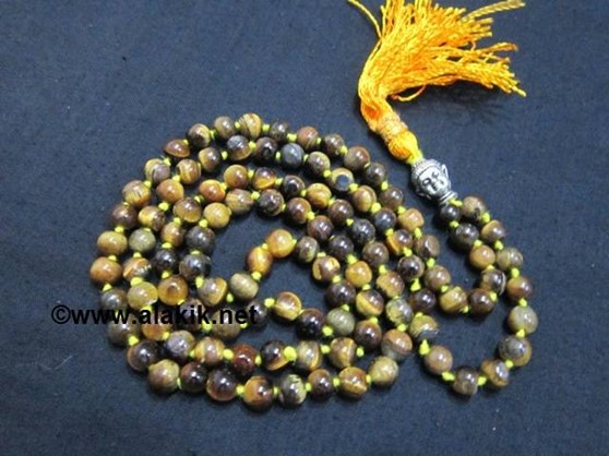 Picture of Tiger Eye Netted Buddha Jap Mala
