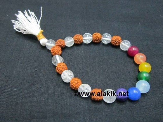 Picture of Crystal Rudraksh Chakra Power Bracelet