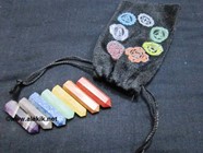 Picture of Chakra Single Terminated Pencil Set with Chakra colourful pouch