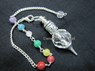 Picture of Crystal Quartz Facetted Ball pendulm with Buddha Head Chakra chain, Picture 1