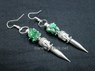 Picture of Green Jade Buddha bullet Point Earring, Picture 1
