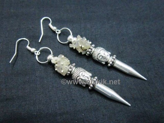 Picture of Labradorite Buddha bullet Point Earring