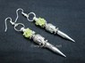 Picture of Peridot Buddha bullet Point Earring, Picture 1