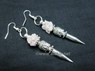 Picture of Rose Quartz Buddha bullet Point Earring, Picture 1