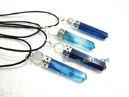 Picture of Blue Chalcedony 2p Cap pendant with cord