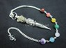 Picture of Labradorite Buddha bullet Point Pendulum with Chakra chain, Picture 1