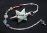 Picture of Amazonite Merkaba Metal Mounted Pendulum with Chakra Chain, Picture 1