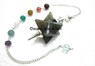 Picture of Labradorite Merkaba Metal Mounted Pendulum with Chakra Chain, Picture 1