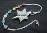 Picture of Prasiolite Merkaba Metal Mounted Pendulum with Chakra Chain, Picture 1