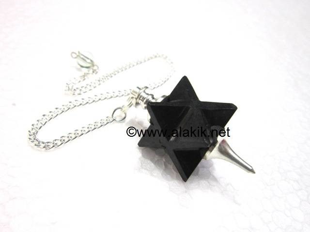 Picture of Tourmaline Merkaba Metal Mounted Pendulum