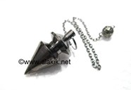 Picture of Cone with Plate Black Metal Wiccan Pendulum