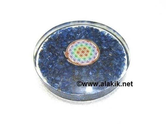 Picture of Blue Dyed Chips orgone Coasters