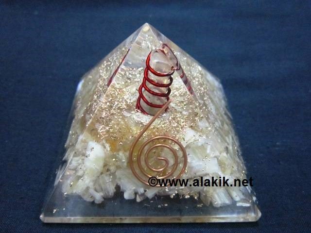 Picture of Chrysoberyl Orgone Pyramid Copper Coil