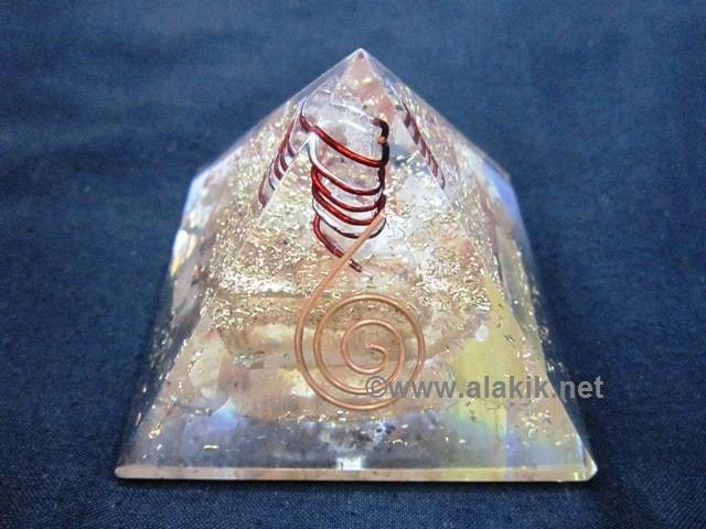 Picture of Natural Pencil Orgone Pyramid with Copper Coil