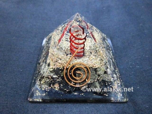 Picture of Pyrite Orgone Pyramid with Copper Coil