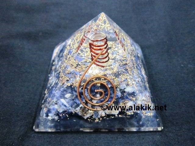 Picture of Sodalite Orgone Pyramid with Copper Coil